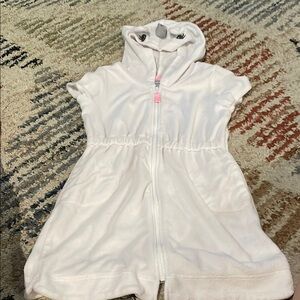 Carter's White Terry Cloth Swim Coverup with Hood